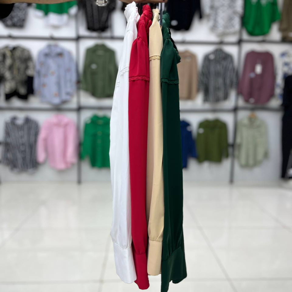 شومیز گیپور دوزی عسل  (پک 4 عددی)