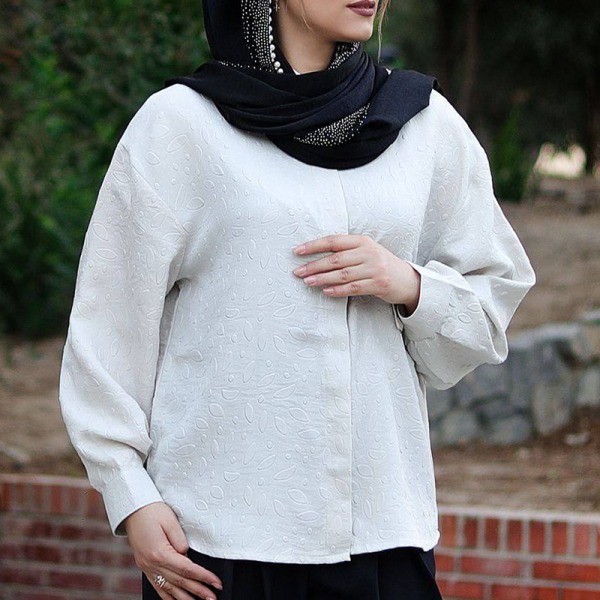 مانتو دکمه مخفی طرح برگ (پک 6 عددی)