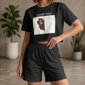 ست کراپ شورتک look yo (پک 4 عددی)