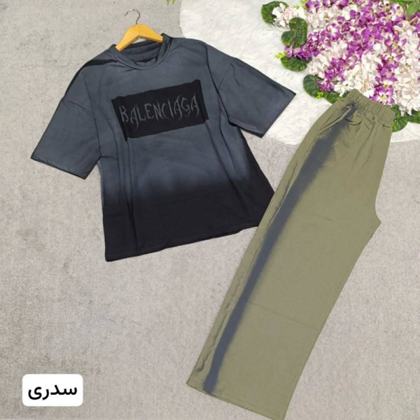 ست تیشرت و شلوار بگ بالنسیا (پک 6 عددی)