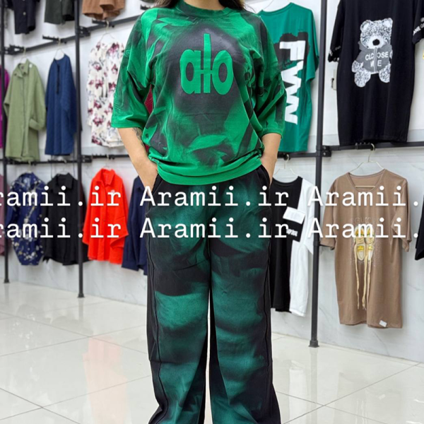 ست تیشرت و شلوار بگ alo (پک 6 عددی)