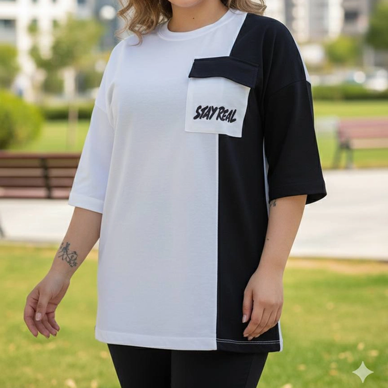 تیشرت باکسی استی (پک 6 عددی)