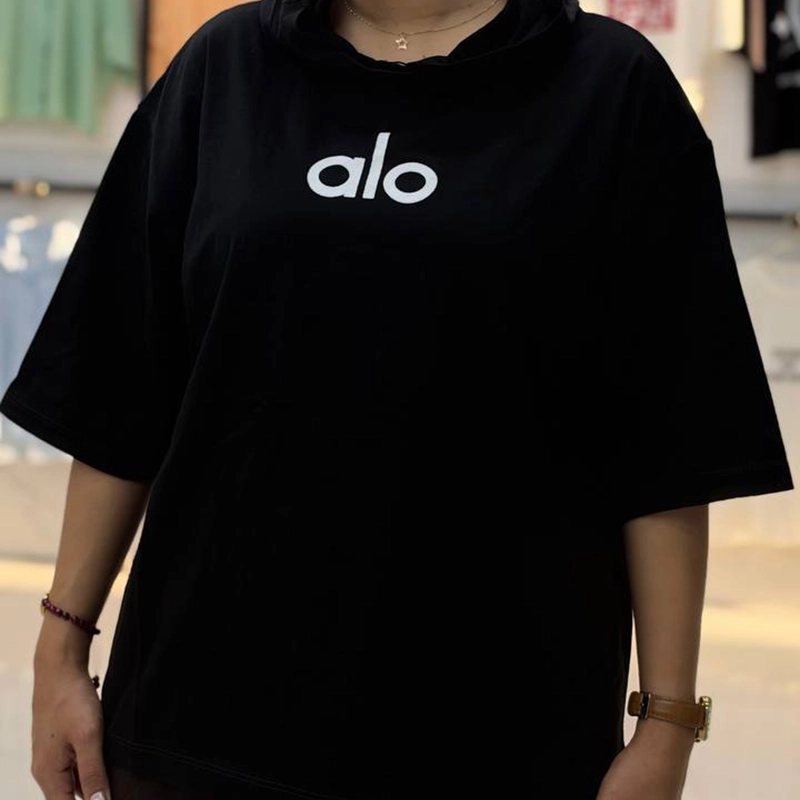 تیشرت باکسی کلاهدار alo