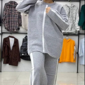 ست بلوز و شلوار بافت نواری (پک 5 عددی)