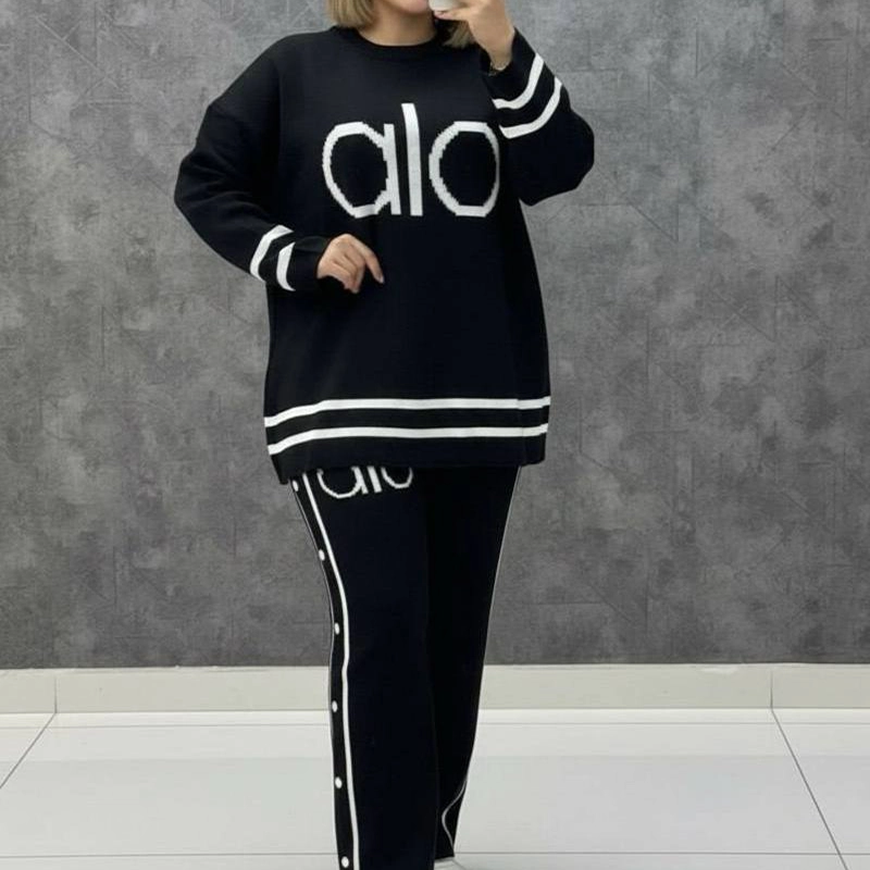 ست بلوز و شلوار بافت alo (پک 3 عددی)