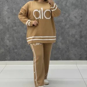 ست بلوز و شلوار بافت alo (پک 3 عددی)