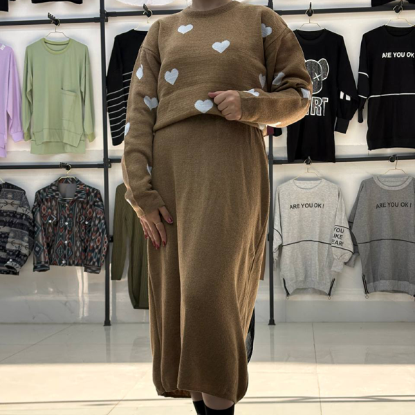 ست بلوز و دامن قلب (پک 3 عددی)