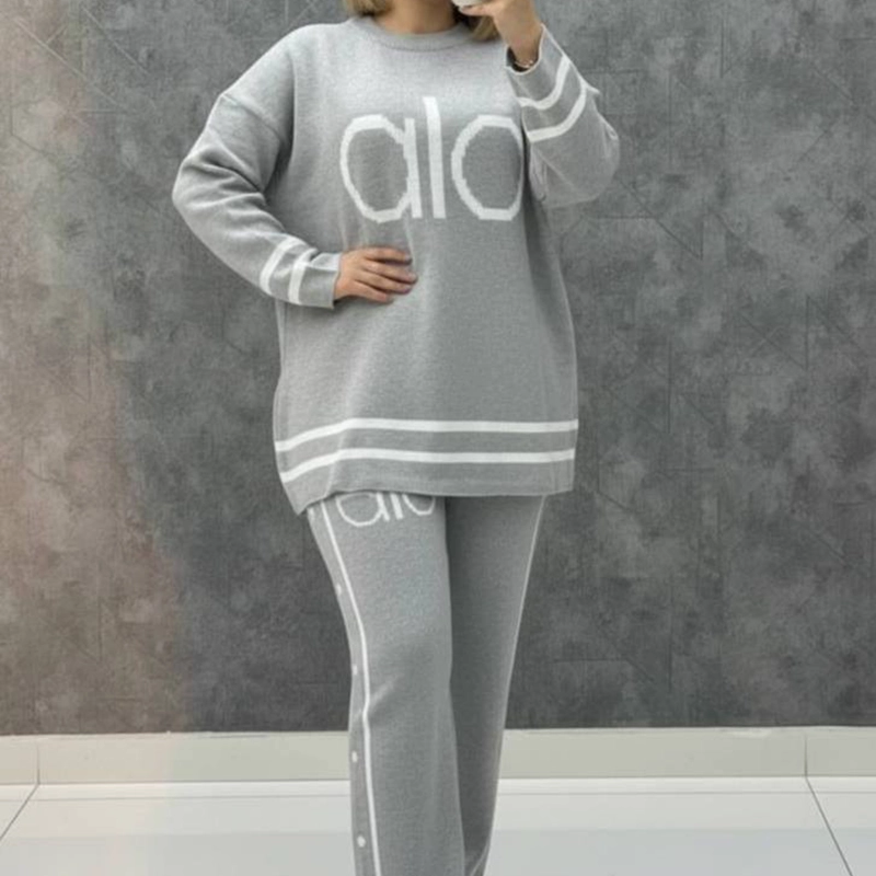 ست بلوز و شلوار بافت alo (پک 3 عددی)