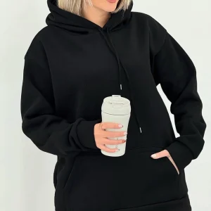 هودی بلند بیسیک مشکی (پک 2 عددی)