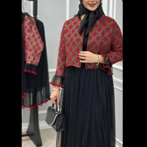 ست کت و دامن ترمه ریز (پک 2 عددی)