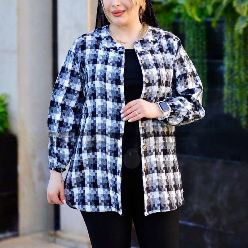 مانتو یقه دلبر پازل (پک 4 عددی)