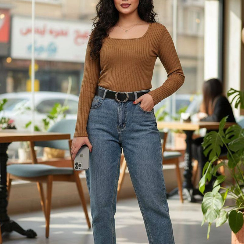 بلوز یقه خشتی (پک 6 عددی)