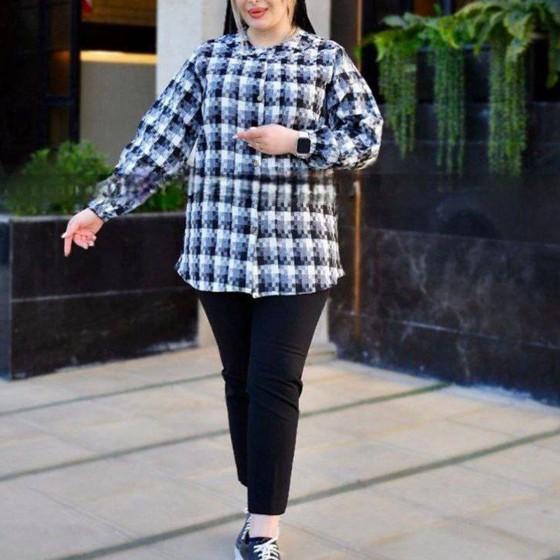 مانتو یقه دلبر پازل (پک 4 عددی)