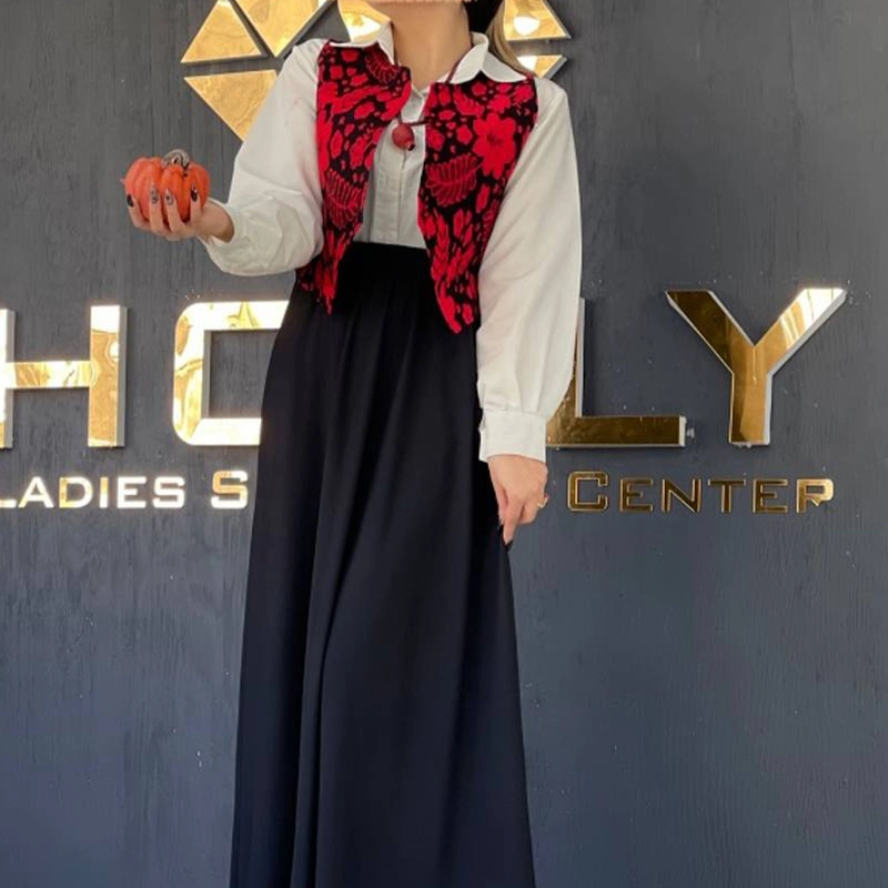 جلیقه و دامن همتا ( پک 2 عددی )