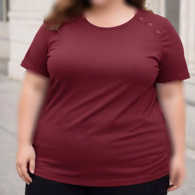 تیشرت فول قواره دکمه مورب ( پک 5 عددی )