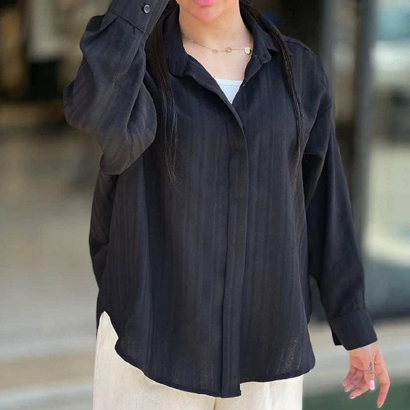 مانتو دکمه مخفی بغل هلال ( پک 6 عددی )