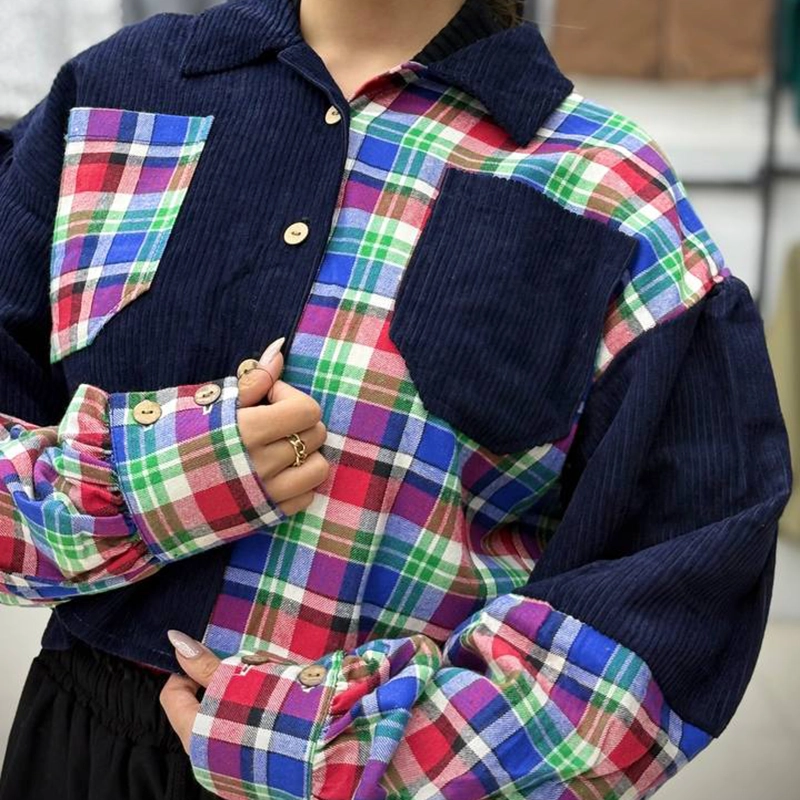 مانتو کوتاه ترکیبی پروا ( پک 4 عددی )