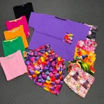 ست کراپ تک جیب و شورتک مخمل استکیری ( پک 3 عددی )