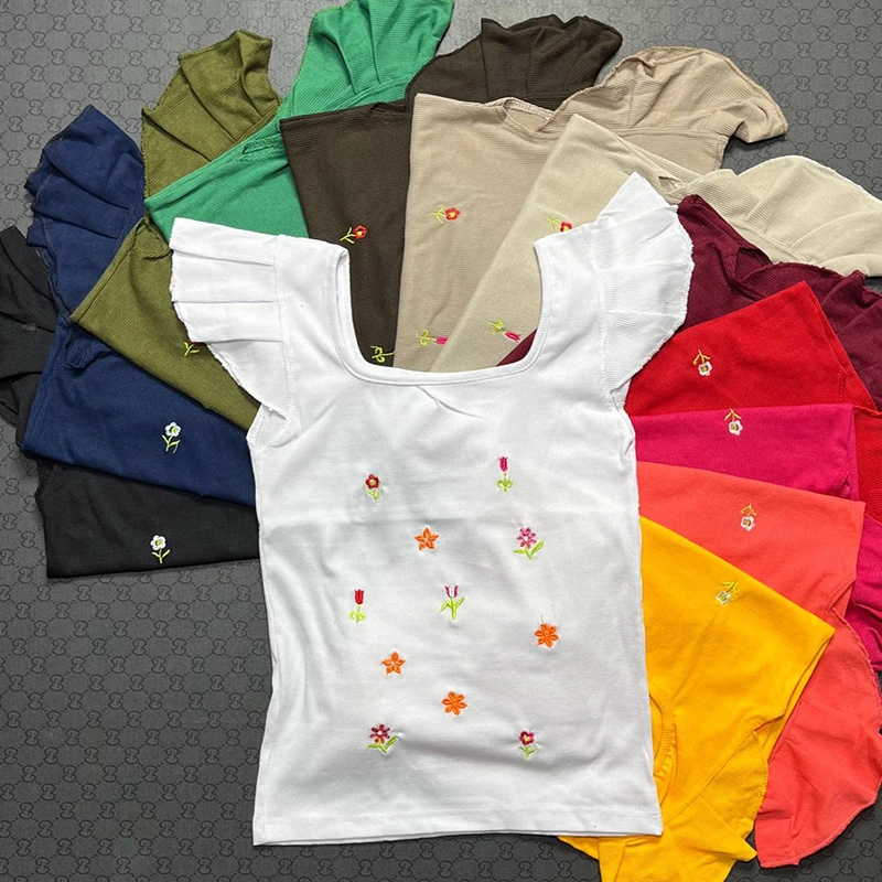 کراپ سرشانه عروسکی گلدوزی ( پک 6 عددی )