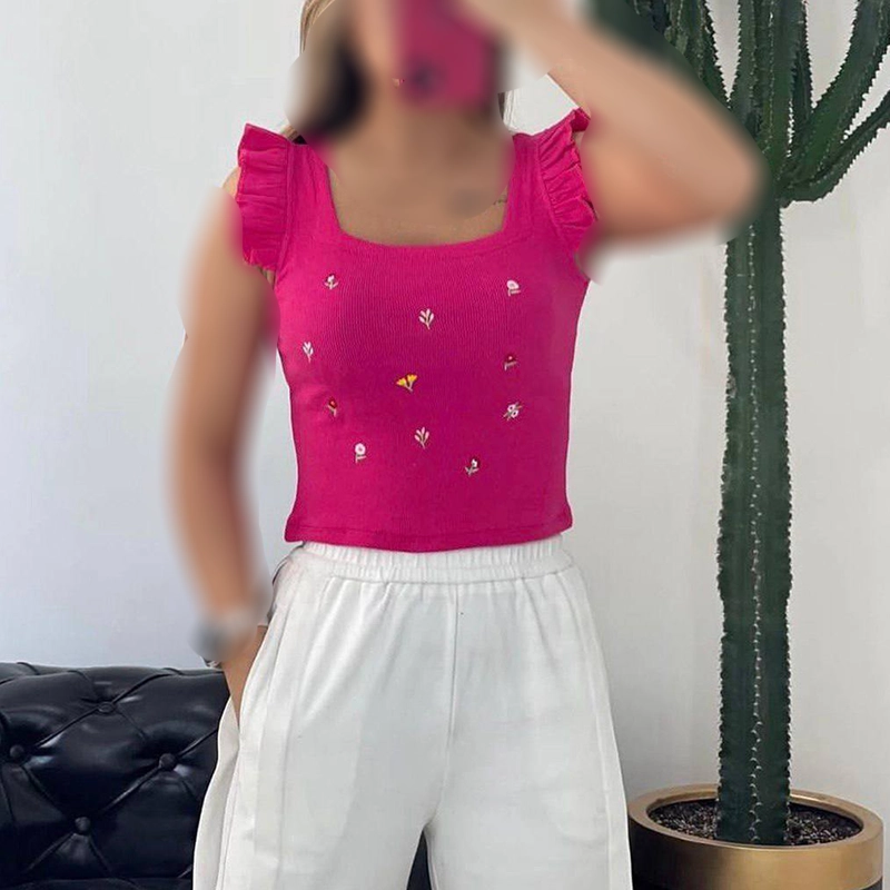 کراپ سرشانه عروسکی گلدوزی ( پک 6 عددی )