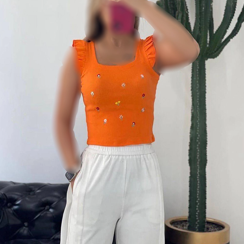 کراپ سرشانه عروسکی گلدوزی ( پک 6 عددی )