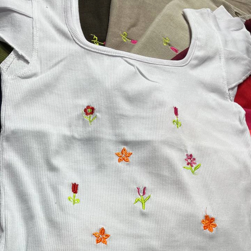 کراپ سرشانه عروسکی گلدوزی ( پک 6 عددی )