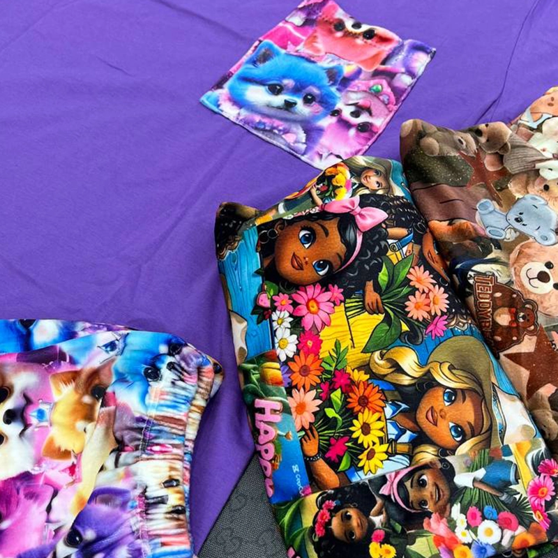 ست تیشرت تک جیب و شلوار مخمل استیکری ( پک 3 عددی )