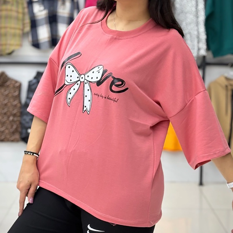 تیشرت باکسی لاو پاپیون (پک 6 عددی)