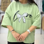 تیشرت باکسی لاو پاپیون (پک 6 عددی)