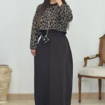 ست بلوز و سارافون پلنگی (پک 2 عددی)