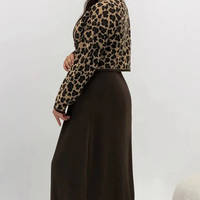 ست بلوز و سارافون پلنگی (پک 2 عددی)