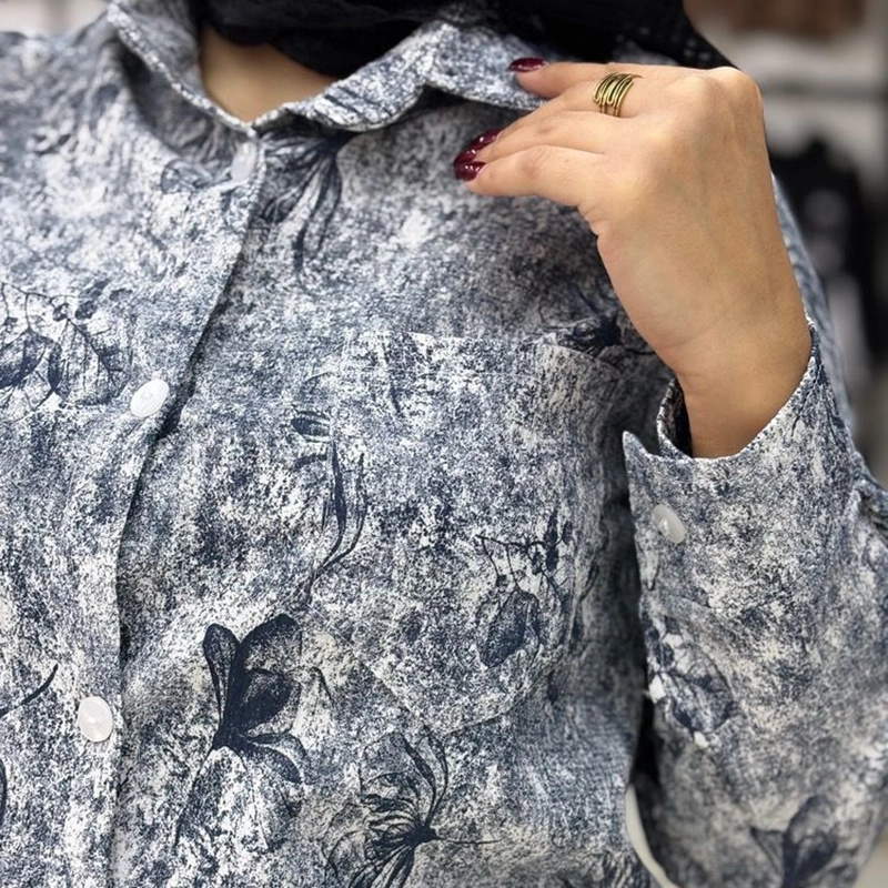 شومیز مانتویی طرح گلپر (پک 4 عددی)