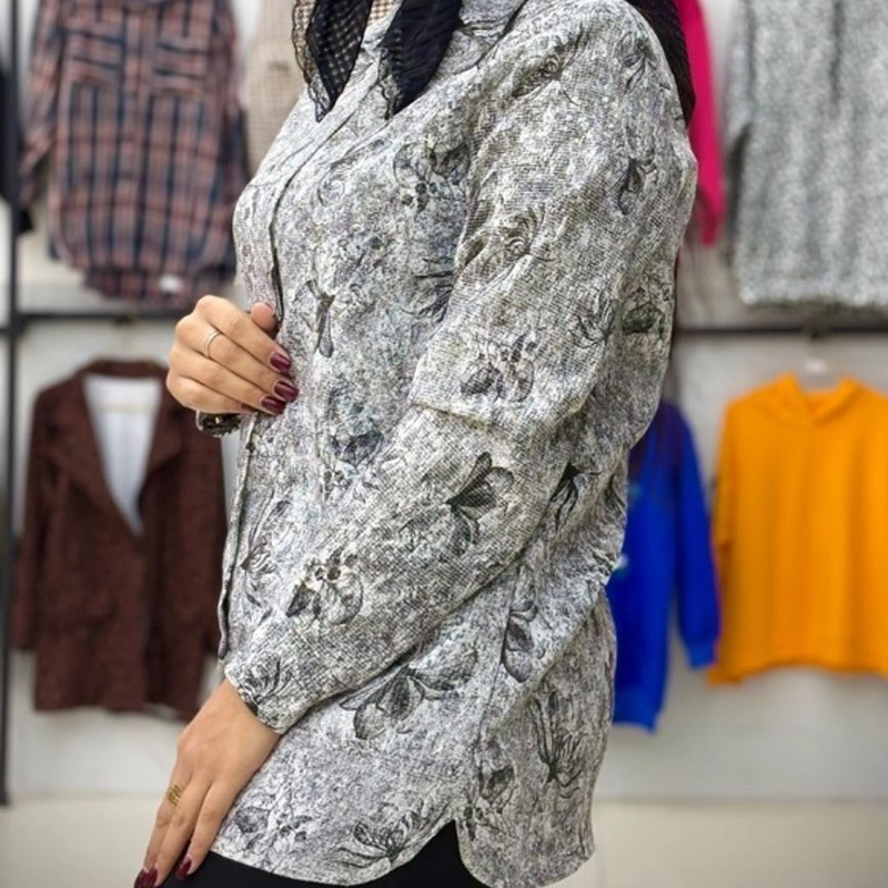 شومیز مانتویی طرح گلپر (پک 4 عددی)