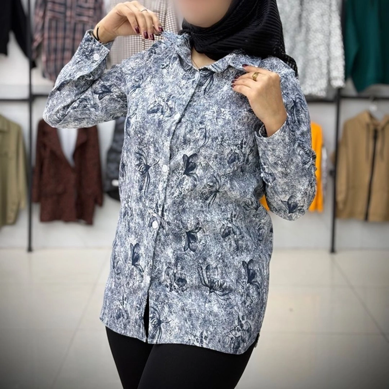 شومیز مانتویی طرح گلپر (پک 4 عددی)