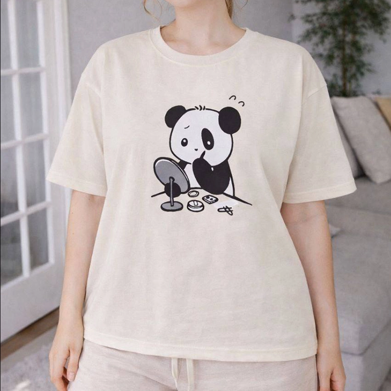 تیشرت باکسی چاپ میکس (پک 4 عددی)