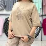 ست تیشرت و شلوار خرگوش (پک 2 عددی)