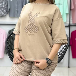 ست تیشرت و شلوار خرگوش (پک 2 عددی)