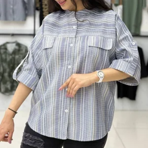 شومیز مانتویی باکسی پریسا (پک 4 عددی)