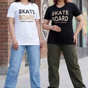 تیشرت پنبه چاپ skate (پک 4 عددی)