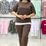 ست تیشرت و شلوار بیسیک (پک 5 عددی)