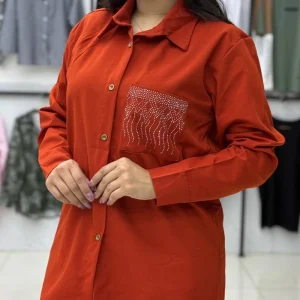 مانتو تک جیب نگینی مهدیس (پک 3 عددی)