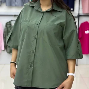 شومیز باکسی دوجیب جانان (پک 5 عددی)