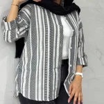 شومیز مانتویی آستین پاکتی (پک 4 عددی)