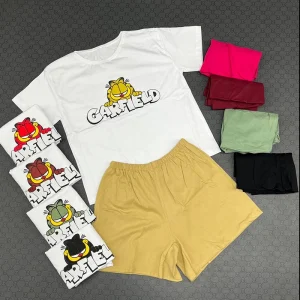 ست کراپ و شورتک گارفیلد (پک 5 عددی)