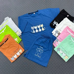 ست کراپ و شورتک پیشی (پک 4 عددی)