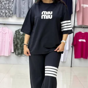 ست تیشرت و شلوار بگ میومیو (پک 3 عددی)