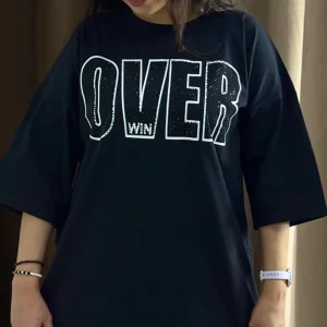 تیشرت لانگ نگینی over (پک 3 عددی)