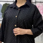 ‌مانتو تمام نگین آستین پاکتی (پک 4 عددی)
