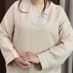 تونیک قواره بزرگ یقه گرد سه دکمه (پک 4 عددی)