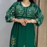 مانتو ساحلی بلند طرح سنتی (پک 4 عددی)